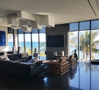 Modern Living Room with Ocean View